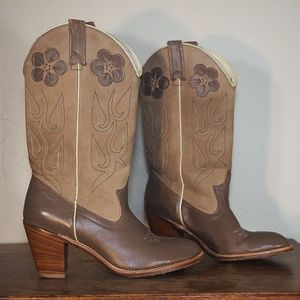 Acme Flower Cowboy Boots